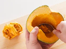 わたをきれいに除くと食感がよくなる