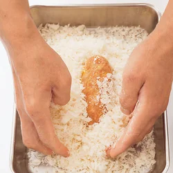生パン粉はたっぷりつけて！