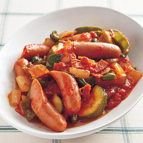 ソーセージと夏野菜のトマト煮 By平井淑子さんの料理レシピ プロのレシピならレタスクラブ