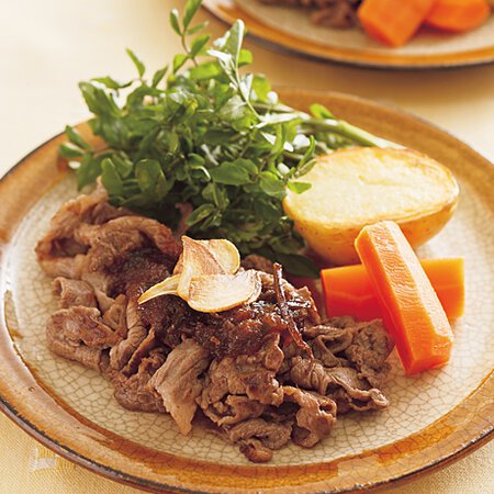 国産牛肉炒めのレシピ