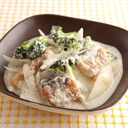 鮭とブロッコリーの豆腐クリーム煮 Byきじまりゅうたさんの料理レシピ プロのレシピならレタスクラブ