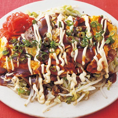 キャベツたっぷりとん平焼き