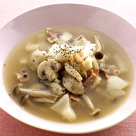 きのことれんこんのスープ By石原洋子さんの料理レシピ プロのレシピならレタスクラブ