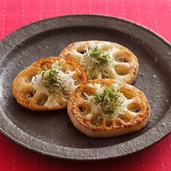 れんこんとじゃこのチーズ焼き