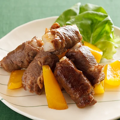 長いもの牛肉巻き照り焼き
