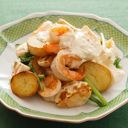 えびのソテーと焼き野菜のおかずサラダ By伊藤朗子さんの料理レシピ - プロのレシピならレタスクラブ