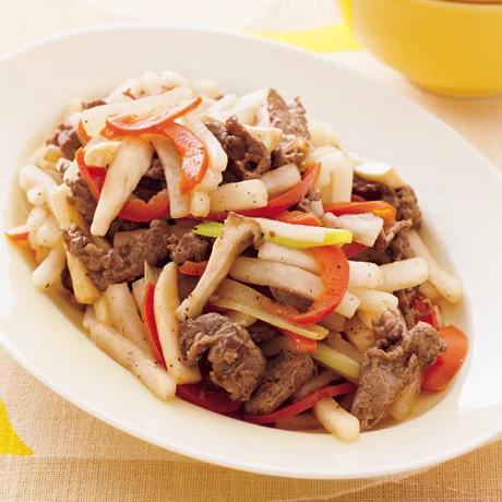 細切り大根と牛肉の中華炒め