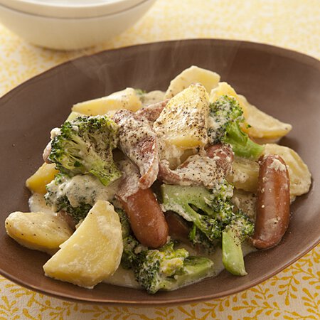 ソーセージとブロッコリーのミルク煮 Bymako 多賀正子 さんの料理レシピ プロのレシピならレタスクラブ