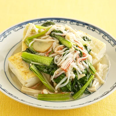 豆腐のかにかまあんかけ