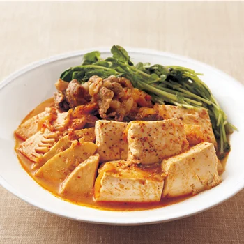 豆腐とキムチのピリ辛煮