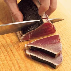 氷水にはとらず、すぐに切って食べる