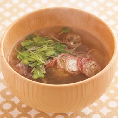 みょうがととろろ昆布のすまし汁