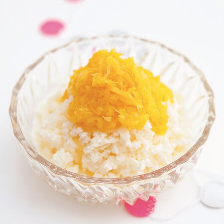 オレンジソースがけフローズンヨーグルト By八田真樹さんの料理レシピ プロのレシピならレタスクラブ