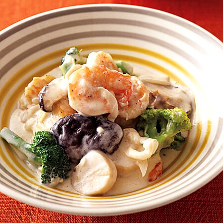 えびときのこのチーズクリーム煮 By牧野直子さんの料理レシピ プロのレシピならレタスクラブ