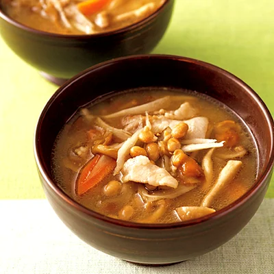 納豆きのこ豚汁