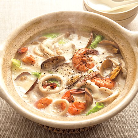 海鮮豆乳鍋 Byコウケンテツさんの料理レシピ プロのレシピならレタスクラブ