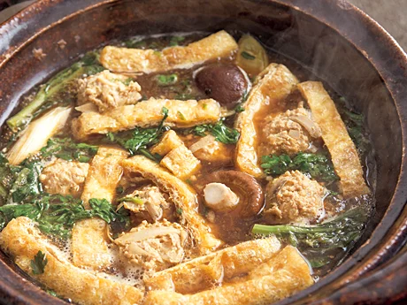 油揚げ入りの和風カレー鍋に