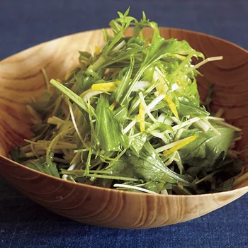 水菜と大根のサラダゆずドレッシング