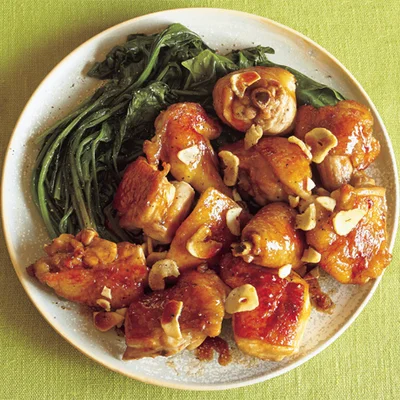 骨つきチキンのにんにく照り焼き