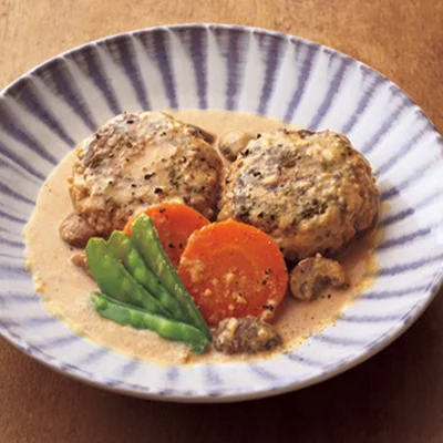 麩の煮込みハンバーグ