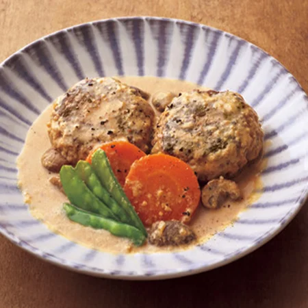 麩の煮込みハンバーグ