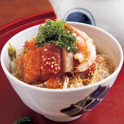 海鮮丼の加賀茶漬け