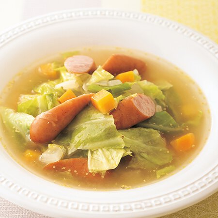 ソーセージと春キャベツのスープ煮 By本田明子さんの料理レシピ プロのレシピならレタスクラブ