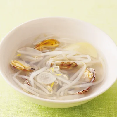 もやしとあさりのスープ