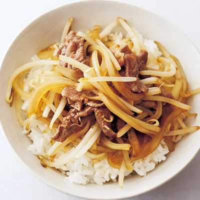 もやしすき焼き丼