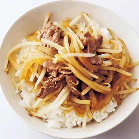 もやしすき焼き丼