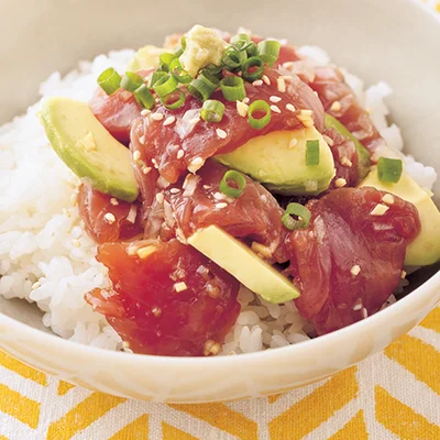かつおのポキ風丼