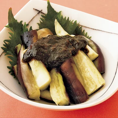 蒸しなすののりつくだ煮のっけ