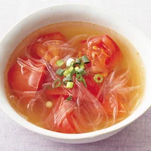 トマトとはるさめの中華スープ