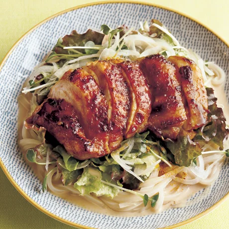 カレー照り焼きチキンのっけうどん