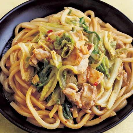 とり回鍋肉(ホイコーロー)焼きうどん