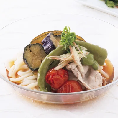 夏野菜のぶっかけうどん