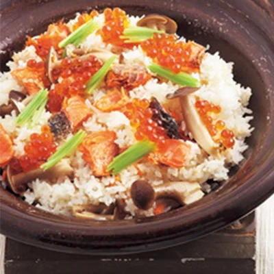 鮭の親子炊き込みご飯