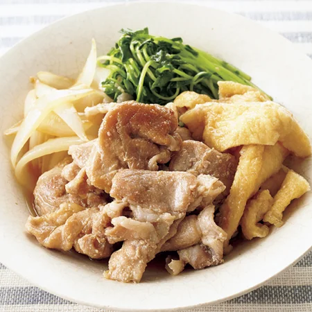 豚肉と豆苗のすき煮風