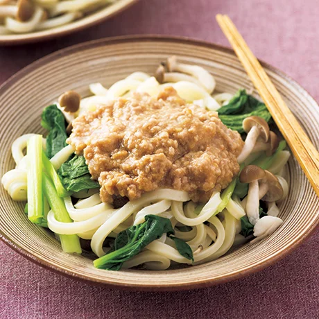 上選択 肉味噌うどん レシピ 人気 食べ物の写真