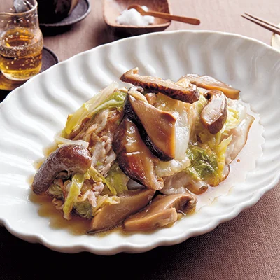 「白菜と豚のくったり蒸し煮」の太らない献立