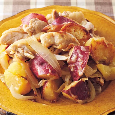 とり肉とさつまいものほっくり炒め