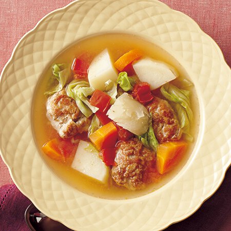 ごろごろ野菜のコンソメスープ By重信初江さんの料理レシピ プロのレシピならレタスクラブ