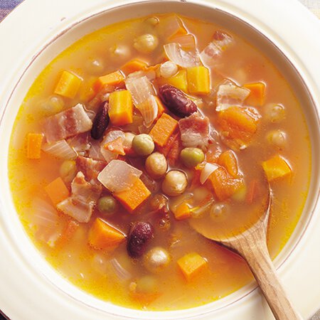 豆たっぷりミネストローネ By荻野恭子さんの料理レシピ プロのレシピならレタスクラブ