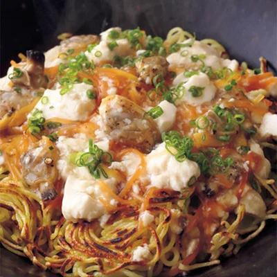 あさりと豆腐のうま煮あんかけ焼きそば