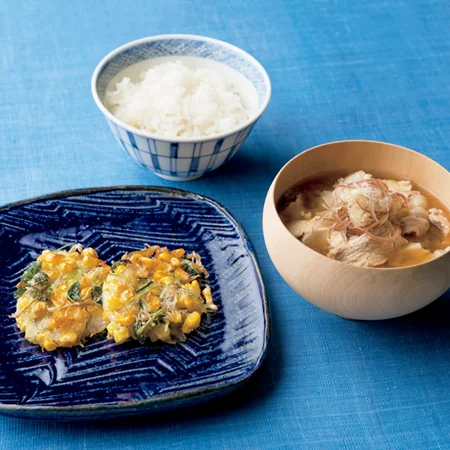 焼きかき揚げ定食