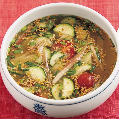 水キムチの冷製スープ