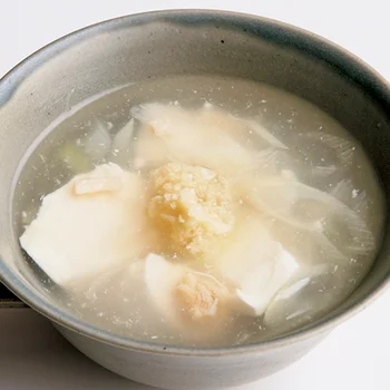 豆腐と帆立のしょうがスープ