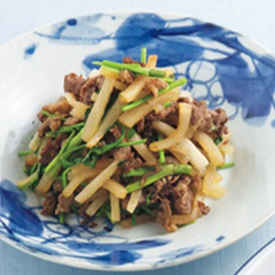 牛肉と大根のシンプル炒め