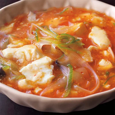 ねぎ豆腐ピリ辛煮