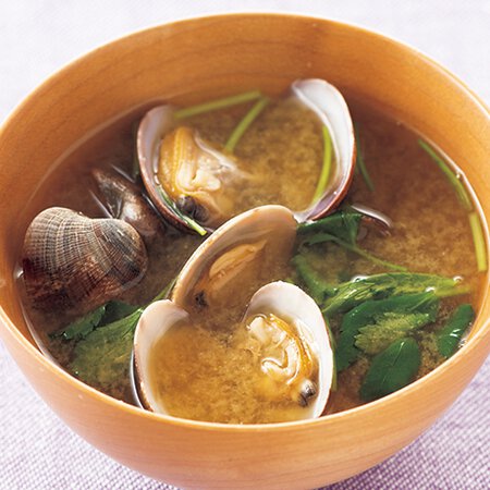 三つ葉 味噌汁